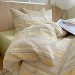 Sunshine Yellow Pastel Stripe Fitted Bedding Set