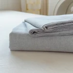 Pale Blue Pinstripe Folded Sheet Set