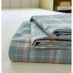 Teal Blush Windowpane Plaid Sheet Set