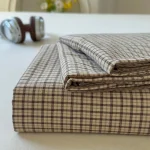 Cocoa Grey Mini Plaid Sheet Set