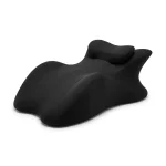 Black Sculpted Bed Reading Support Pillow